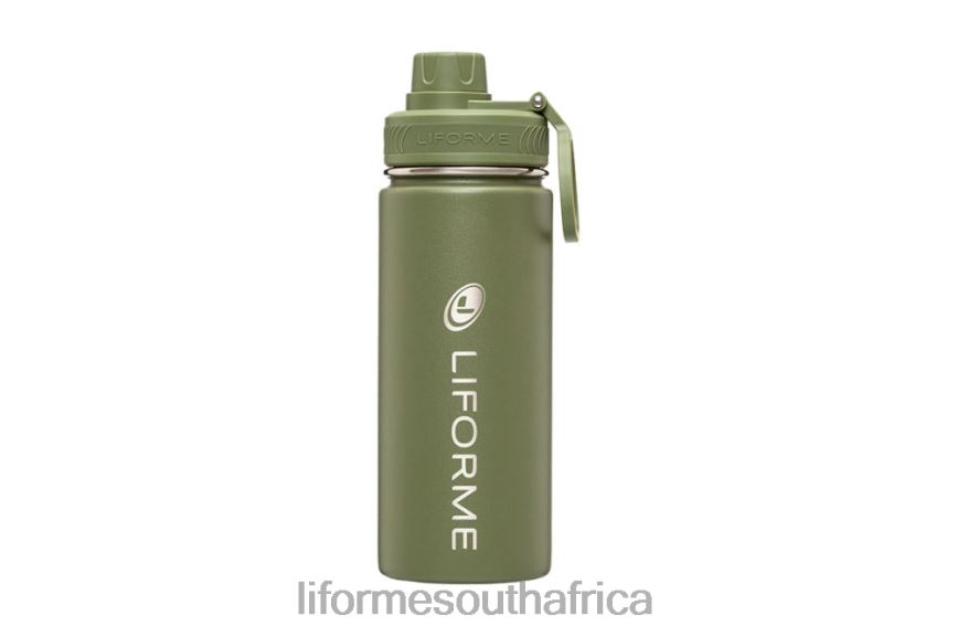 collection_liforme_water_bottle_520ml_olive_62686101.jpg Collection Liforme Water Bottle 520ml Olive 62686101 - Image 1