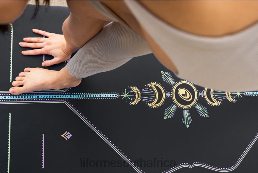 Yoga Mats Liforme Cosmic Moon Travel Yoga Mat Black 6268645 - Image 3